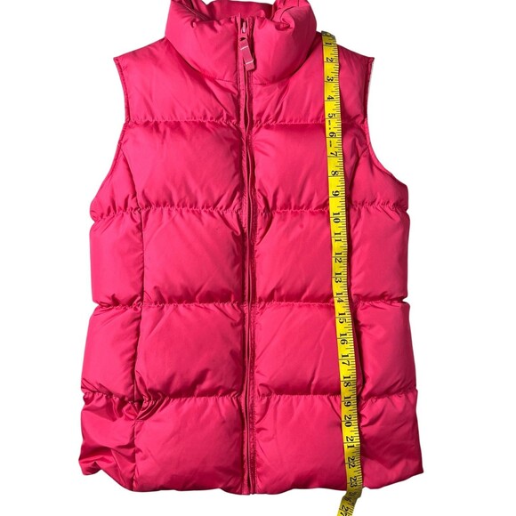 Lands' End Girls Winter Down Puffer Vest  Size 10-12  Pink Jacket  Ski Vest - Picture 4 of 9